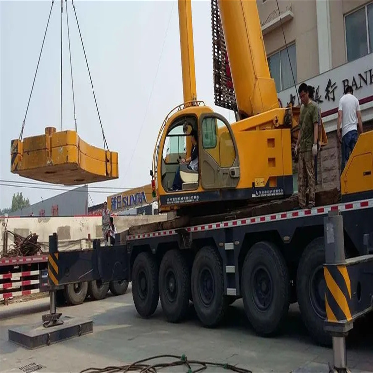 温州洞头当地吊车出租|机器吊装|75吨|工厂搬迁服务